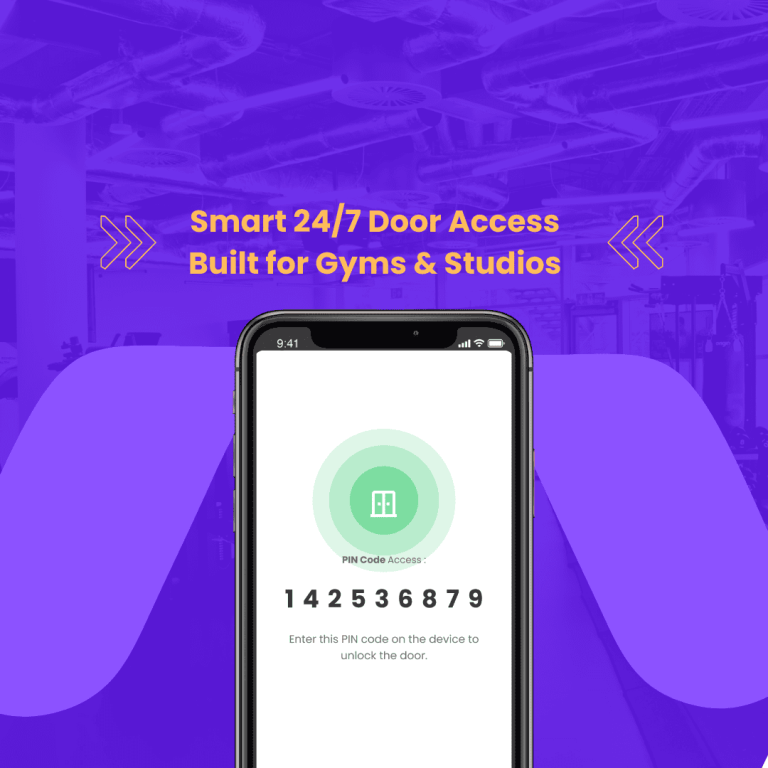 Vibefam door access system on laptop, phone and tablet