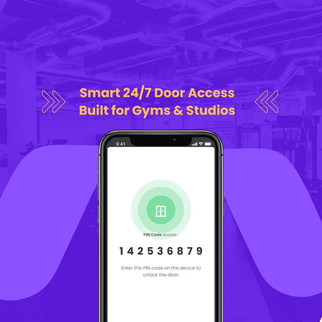 Vibefam door access system on laptop, phone and tablet