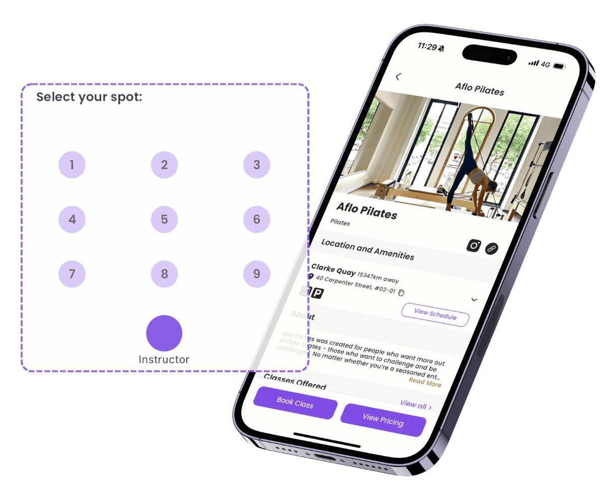 Reformer Pilates Booking System