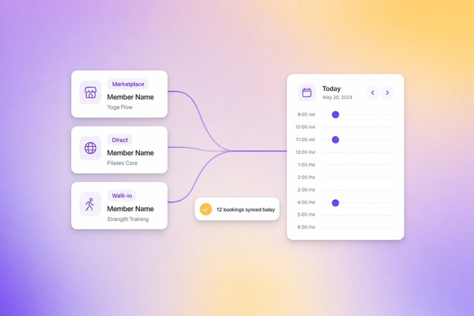 ClassPass bookings syncing into a studio schedule