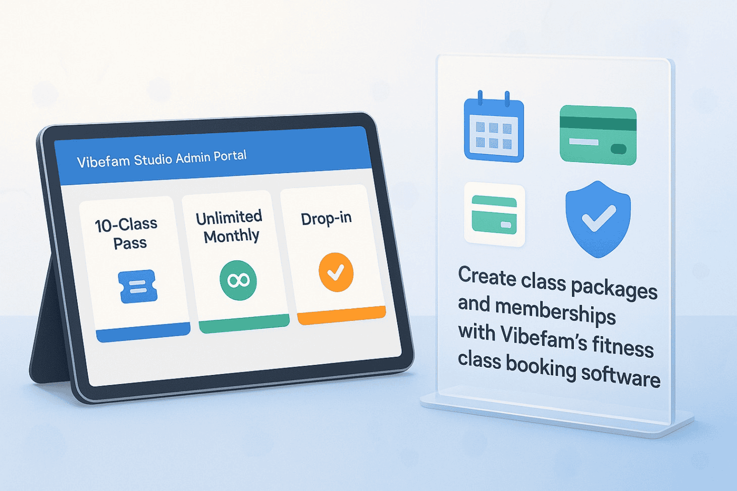Create class packages and memberships with Vibefam’s fitness class booking software