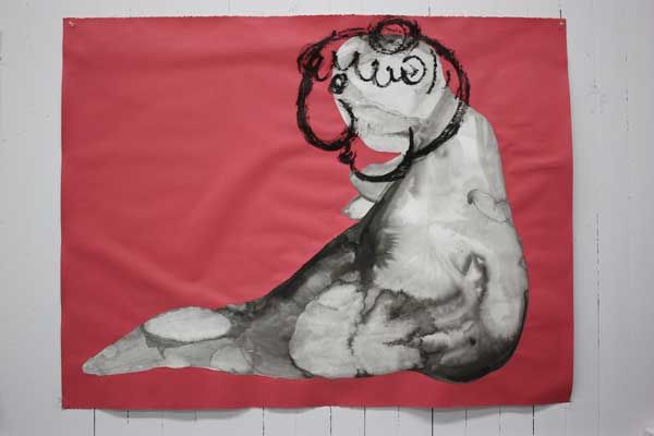 Artwork: Portrait of Kayla Sitting and Looking Down