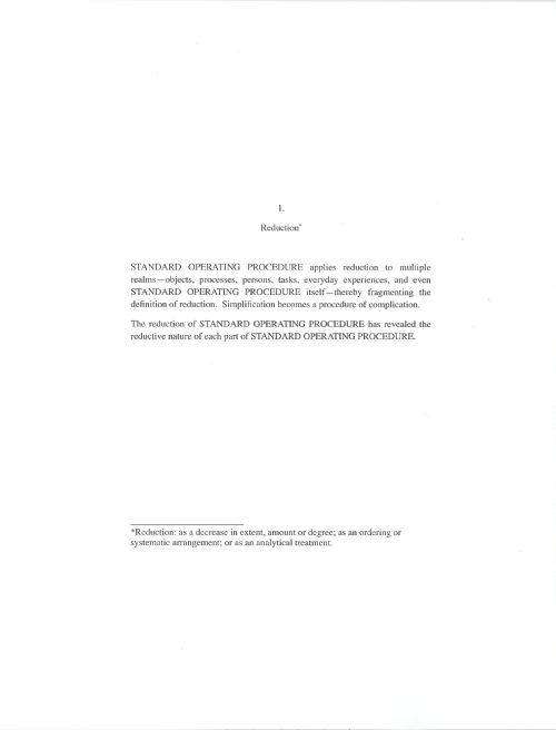 Artwork: STANDARD OPERATING PROCEDURE (1.)