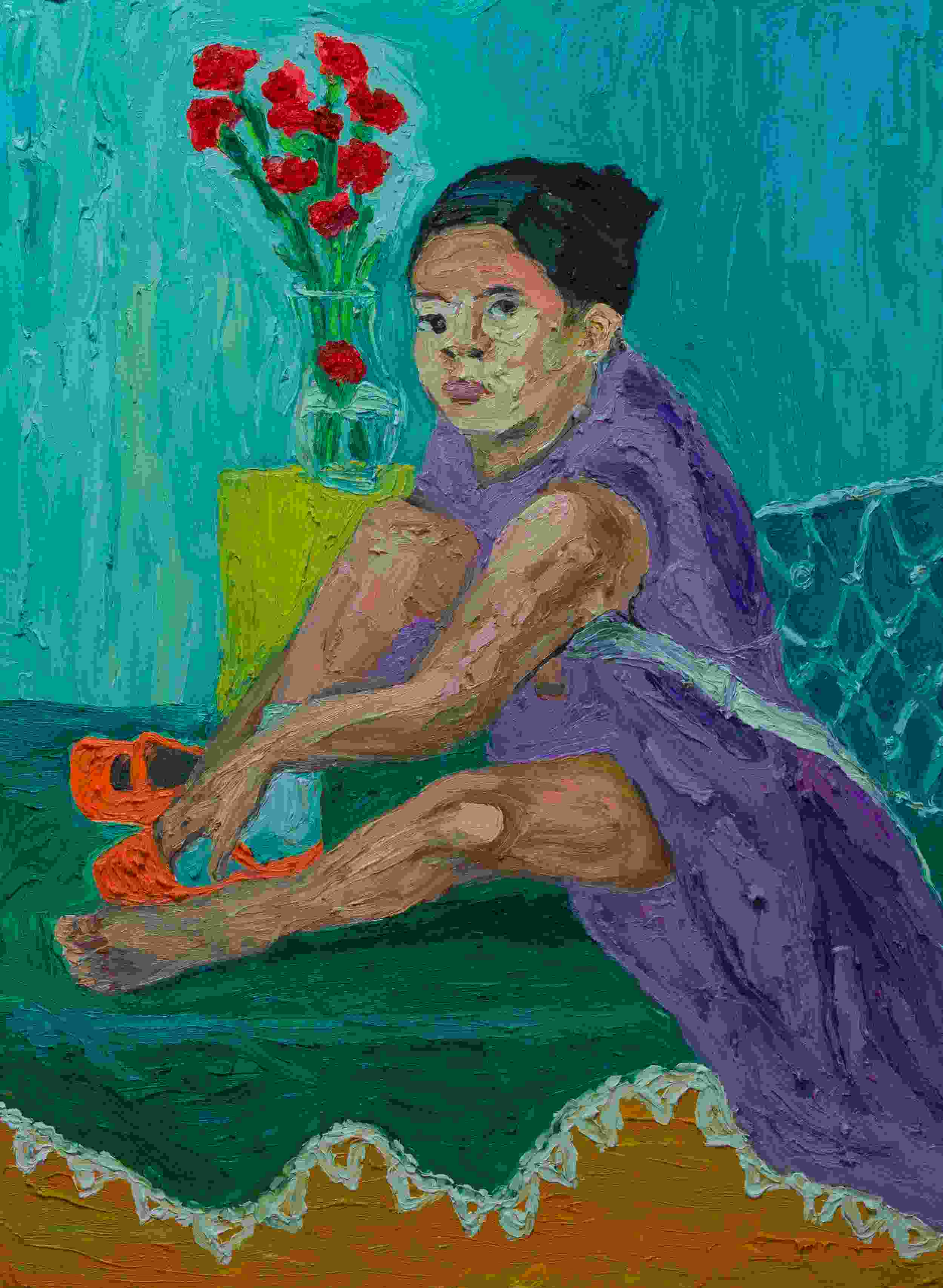 Girl with Orange Shoe