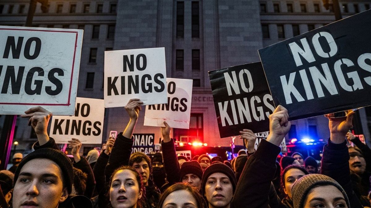 How are local authorities, such as the NYPD, responding to the "no kings protest"?