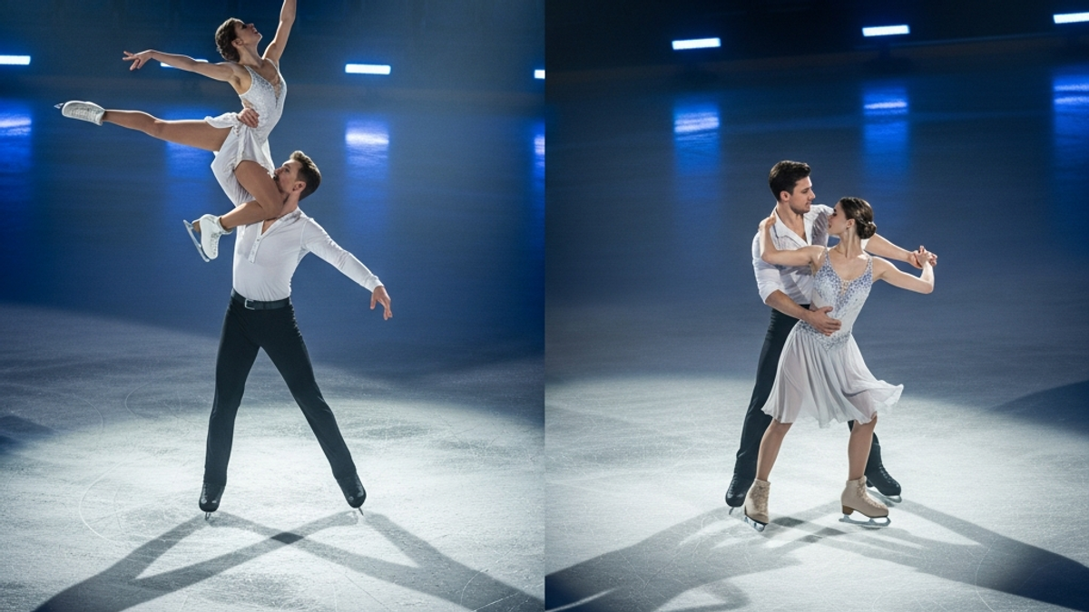 What are the main differences between ice dancing and other figure skating disciplines like pairs skating?