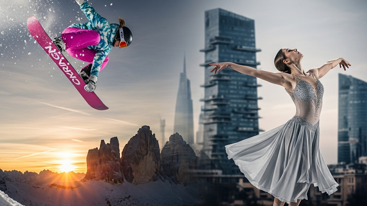 When are the 2026 Winter Olympics taking place, and specifically the women's snowboarding halfpipe and ice dancing events?