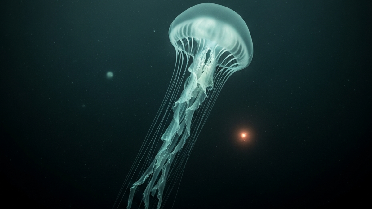 Where do giant phantom jellyfish typically live in the ocean?