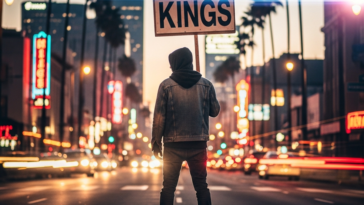 Who are the organizers or groups behind the "no kings protest" in LA?