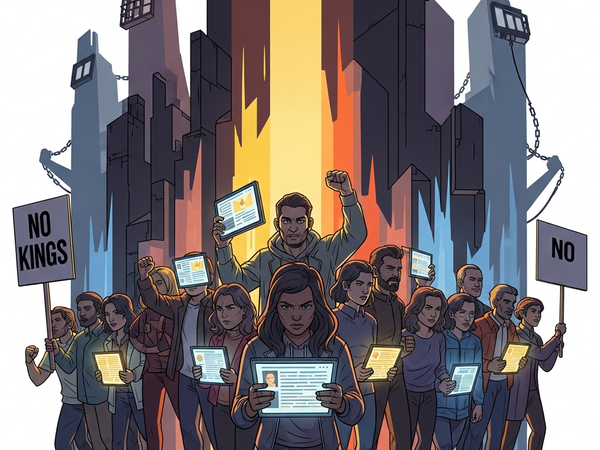 Who are the key groups or individuals organizing or supporting the "no kings protest"?