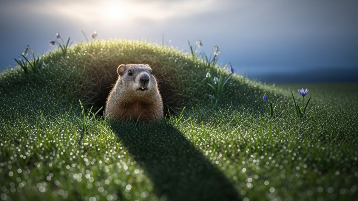 What does it mean if the groundhog did *not* see its shadow?