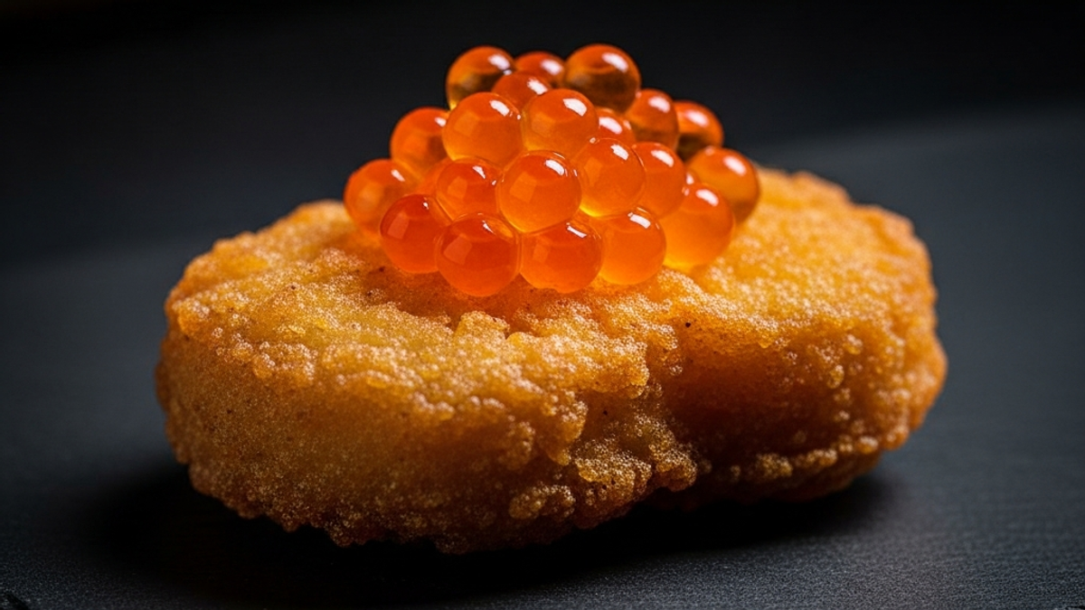 Are there any actual images or videos showcasing 'mcnugget caviar' on the site?