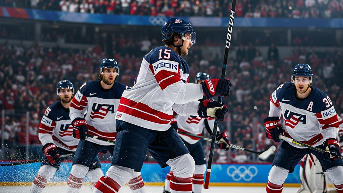 When do the US men's Olympic hockey team games start?