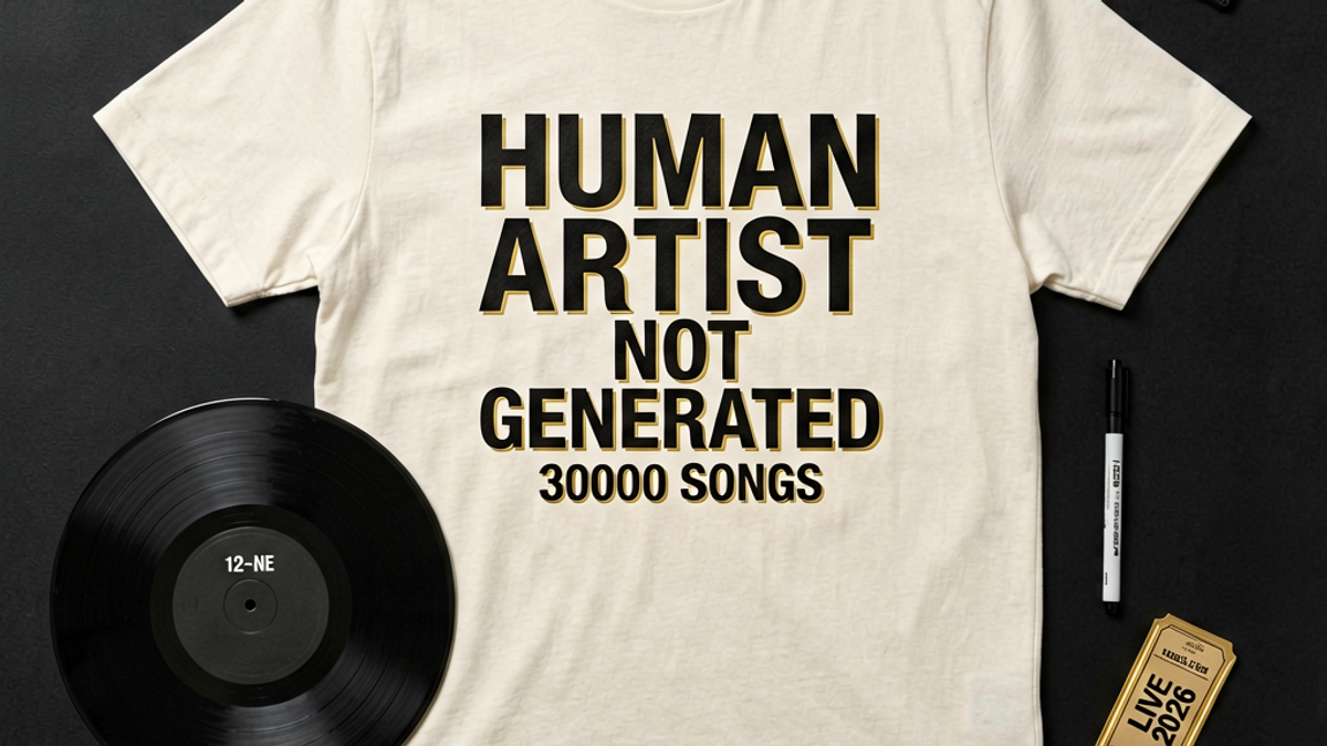 Sony Music Just Sued Udio Over 30,000 Songs — Why the AI Music Lawsuit Is Now the Loudest Music Graphic Tee Beat of Late July 2026 and the "Real Human Band Tee" Capsule Is Suddenly the Only Tee With a Real Artist Credit