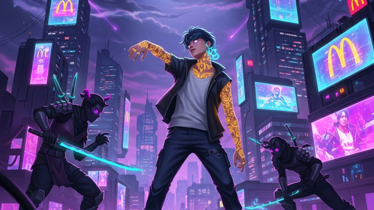 Is McDonald's collaborating directly with a Kpop artist or a "demon hunter" franchise?