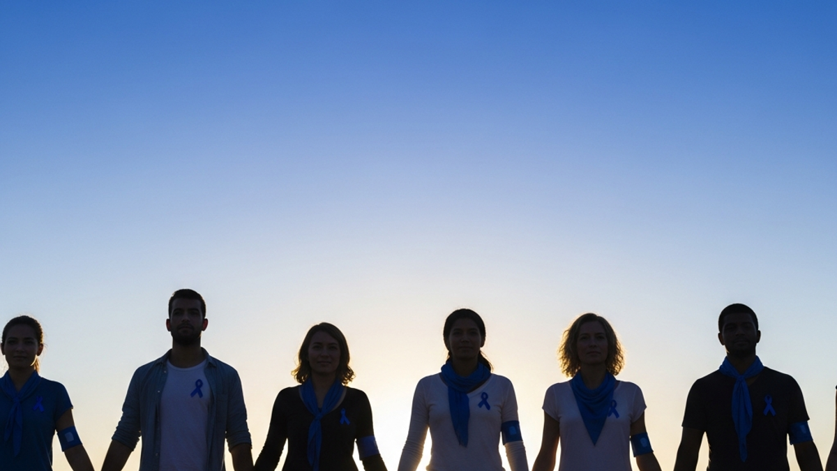 What is the significance of wearing blue for autism awareness?