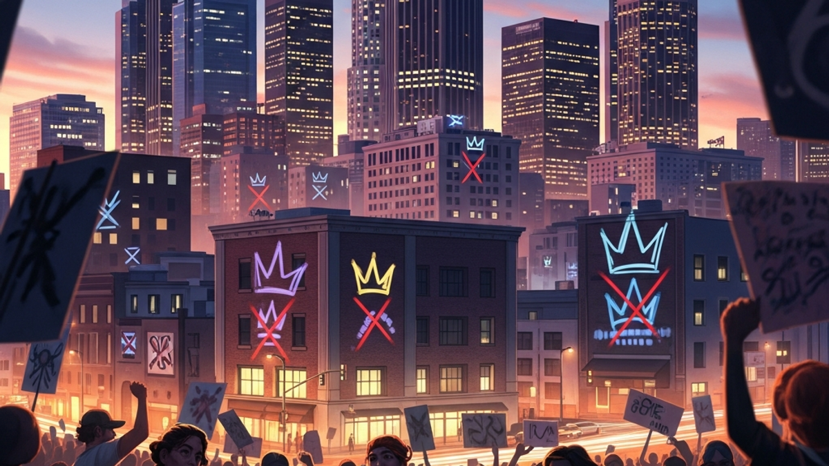 **When did the "no kings protest" in Los Angeles begin?**