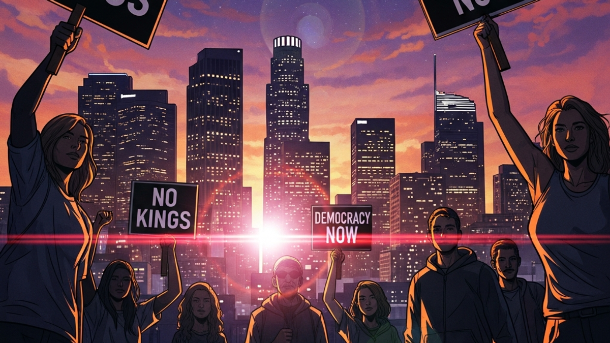 What is the "no kings protest" in Los Angeles about?