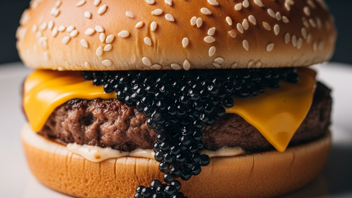 How is the McDonald's caviar kit meant to be served or eaten?