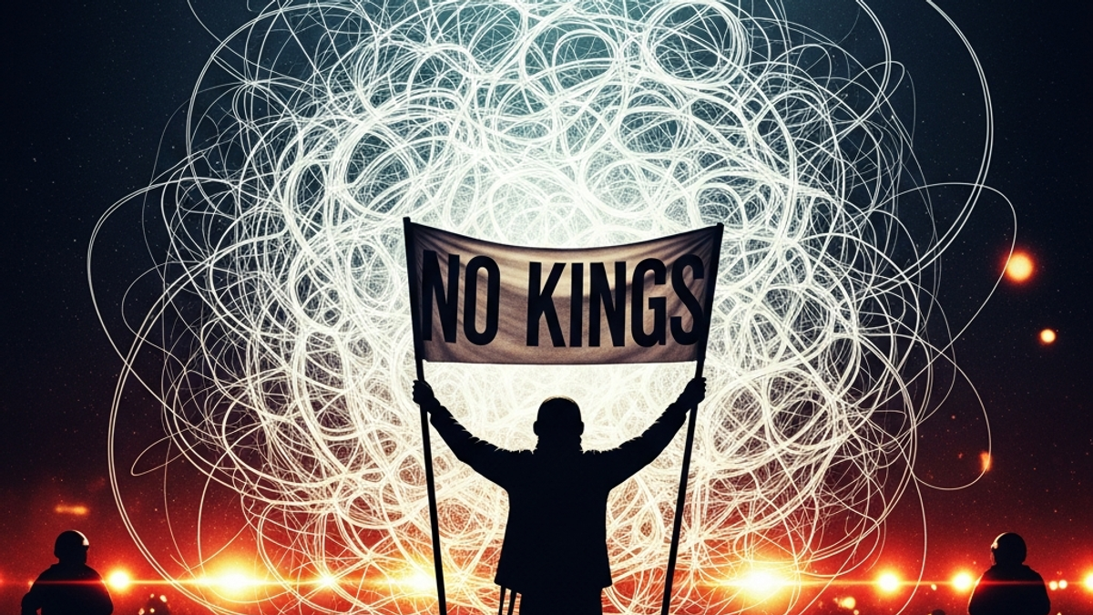 Has the "no kings protest" resulted in any arrests, clashes, or property damage?