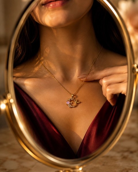 Floral Hummingbird Pendant