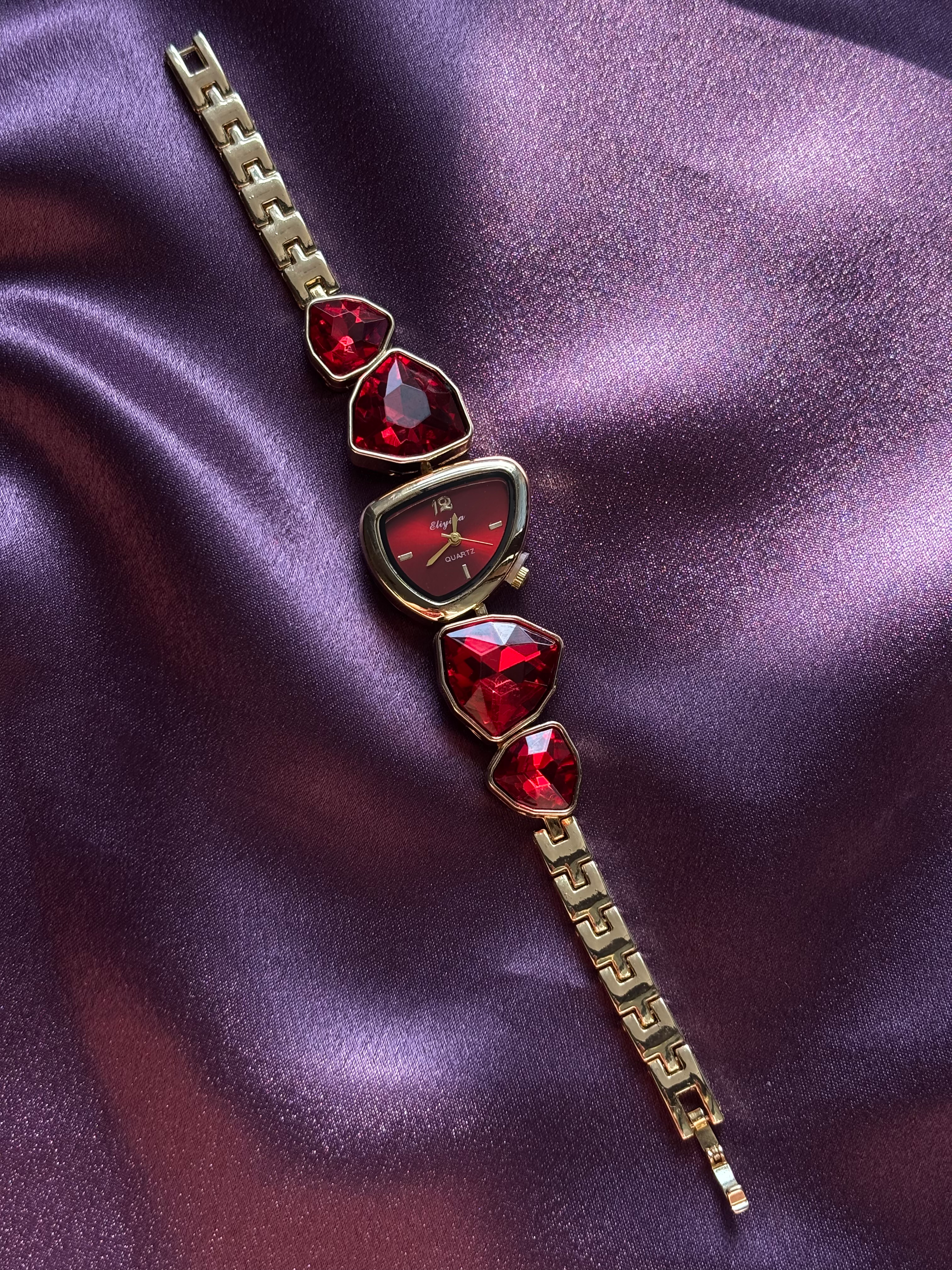 Red Crystal Bracelet Watch
