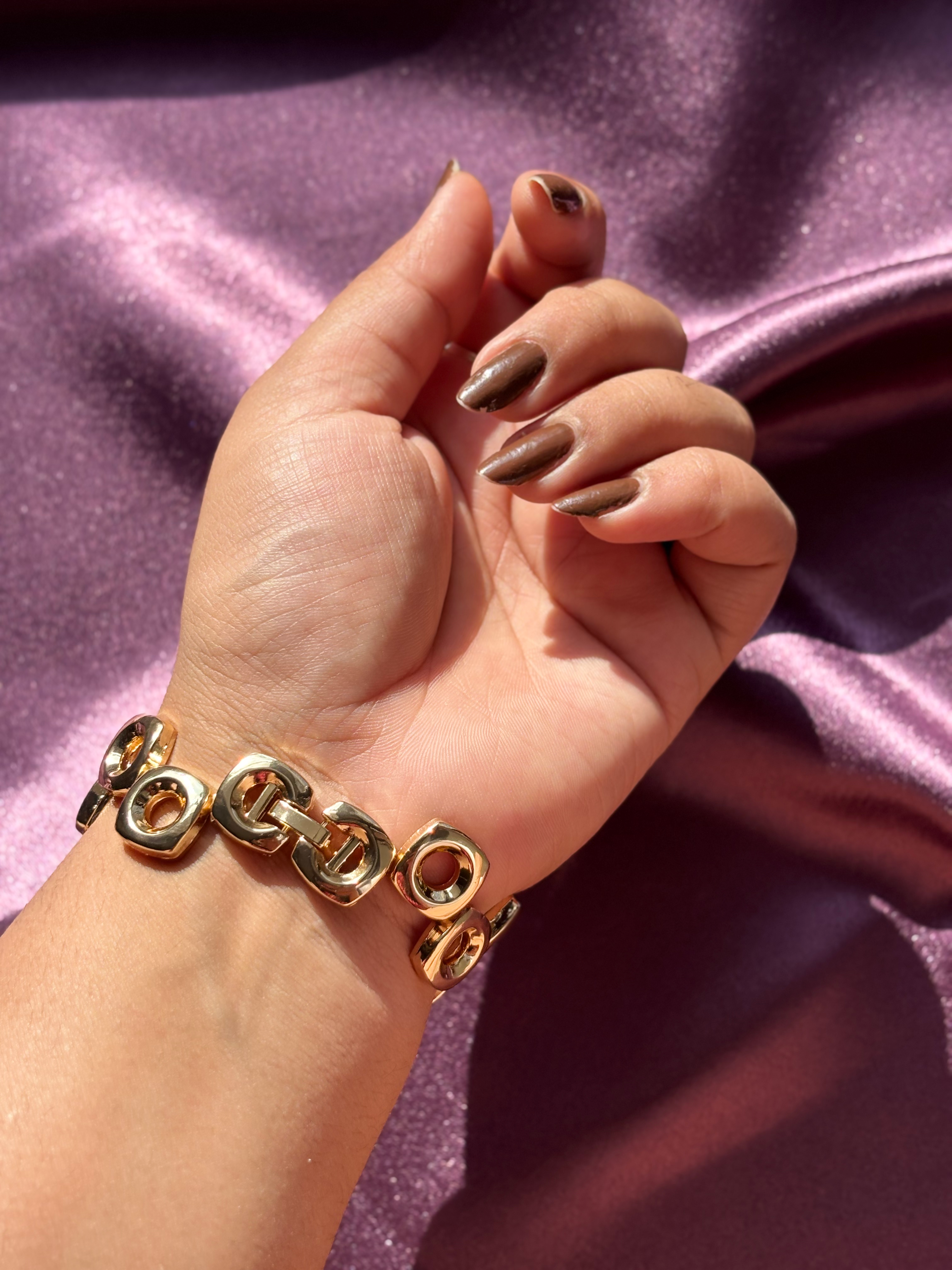 Chunky Modern Gold Link Watch