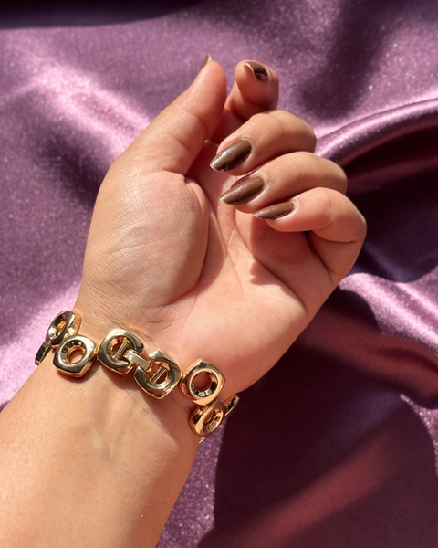 Chunky Modern Gold Link Watch — anti-tarnish enamel watches by GetSetBuyy — image 2 of 4