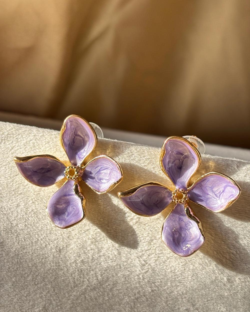 Four Petal Flower Earring