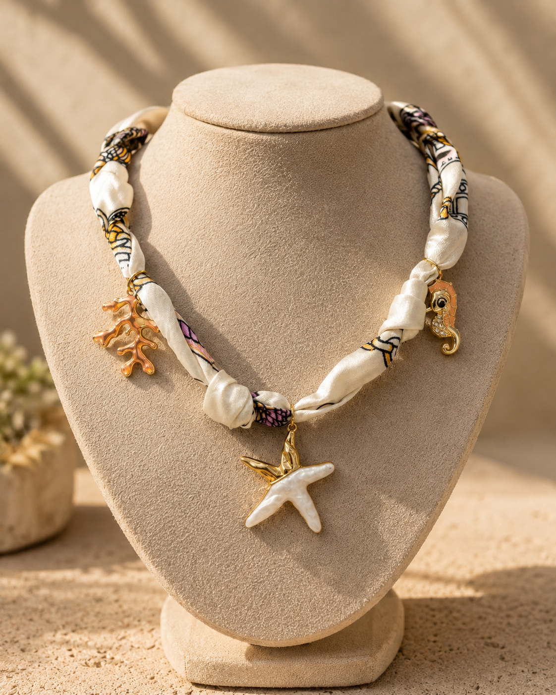 Seaside Silk Charm Neckpiece