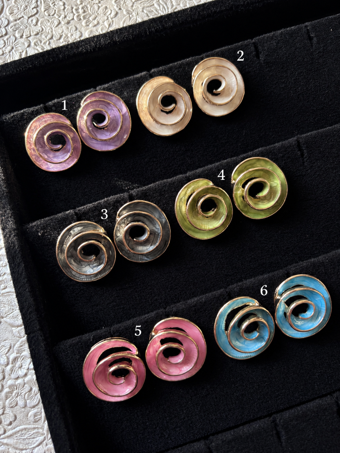 Hypnotic Swirl Stud Earrings