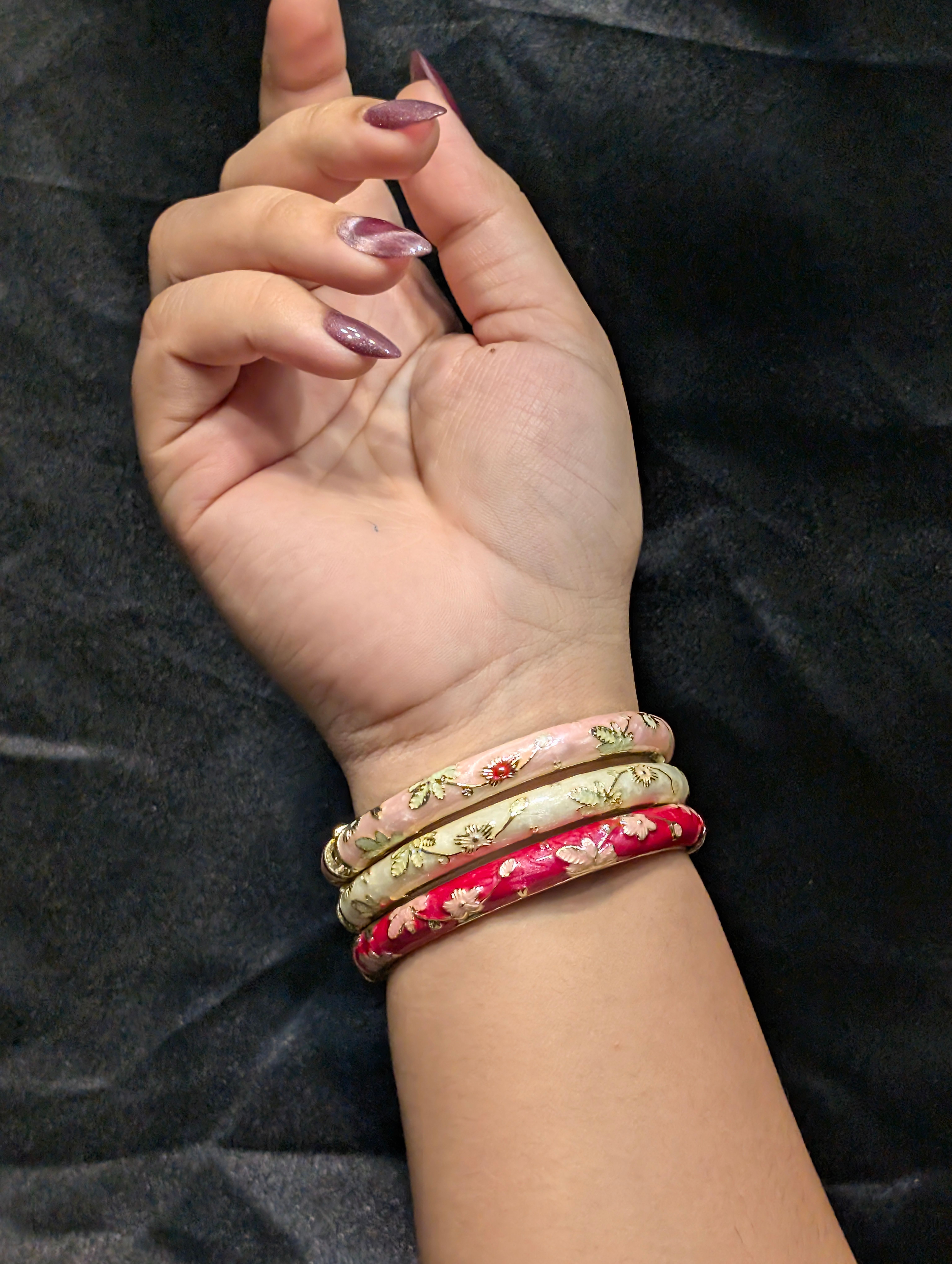 Enamel Wildflower Bangle