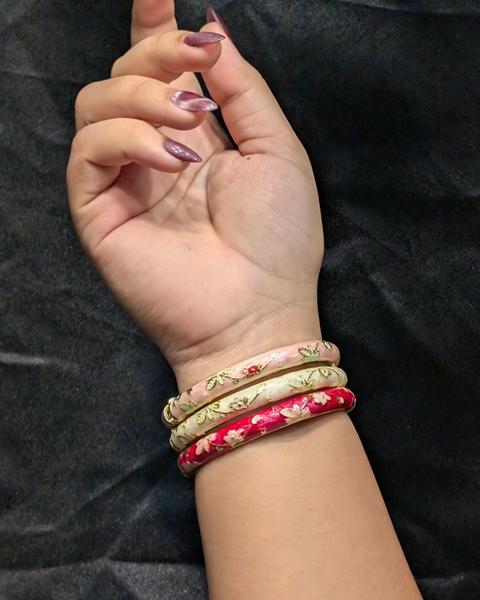 Enamel Wildflower Bangle