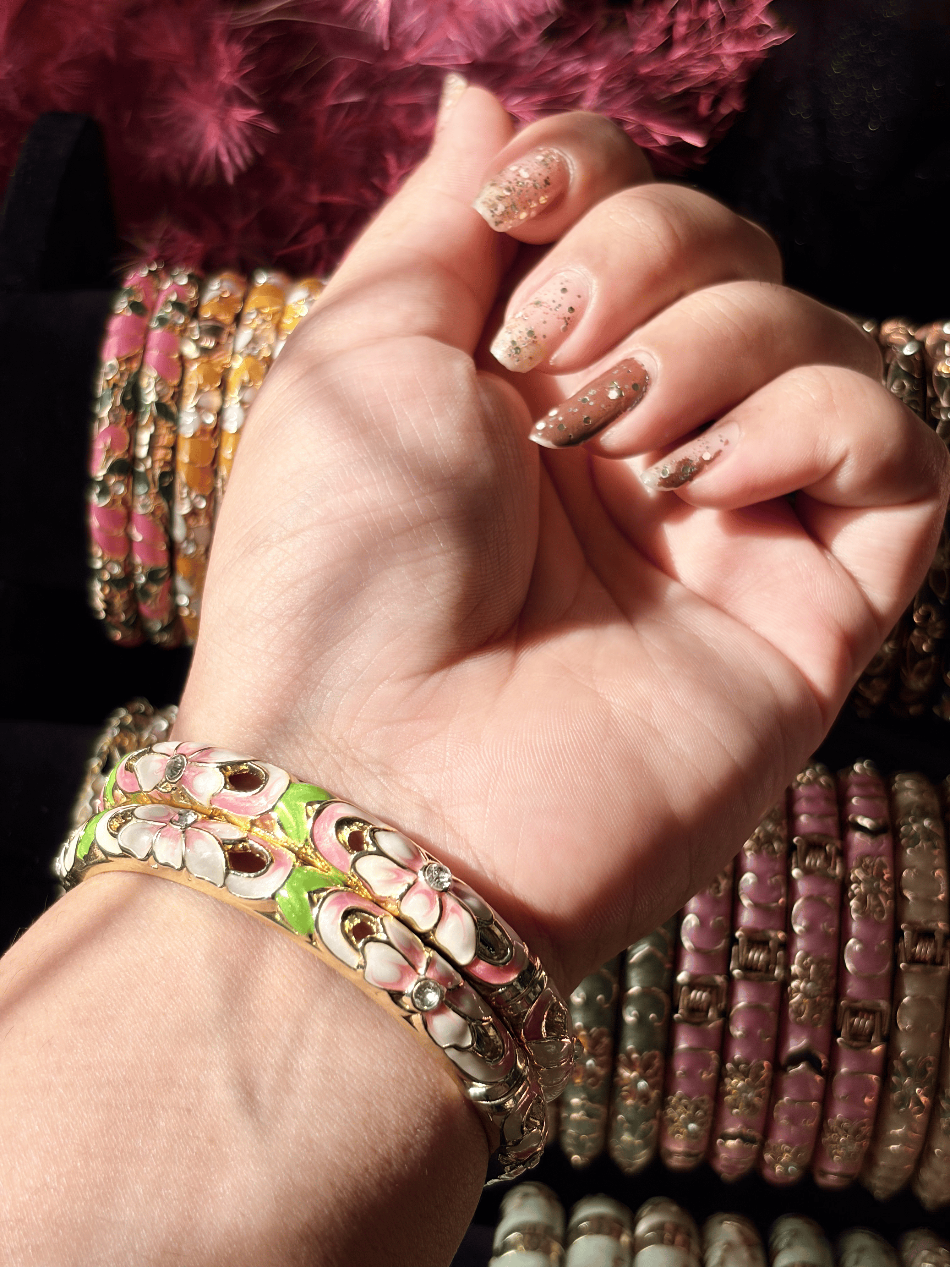 Ishq-e-Gul Enamel Kada