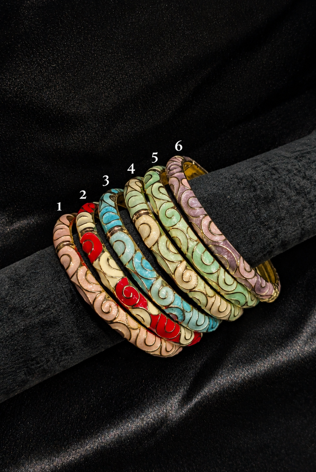Enamel Swirl Bangle