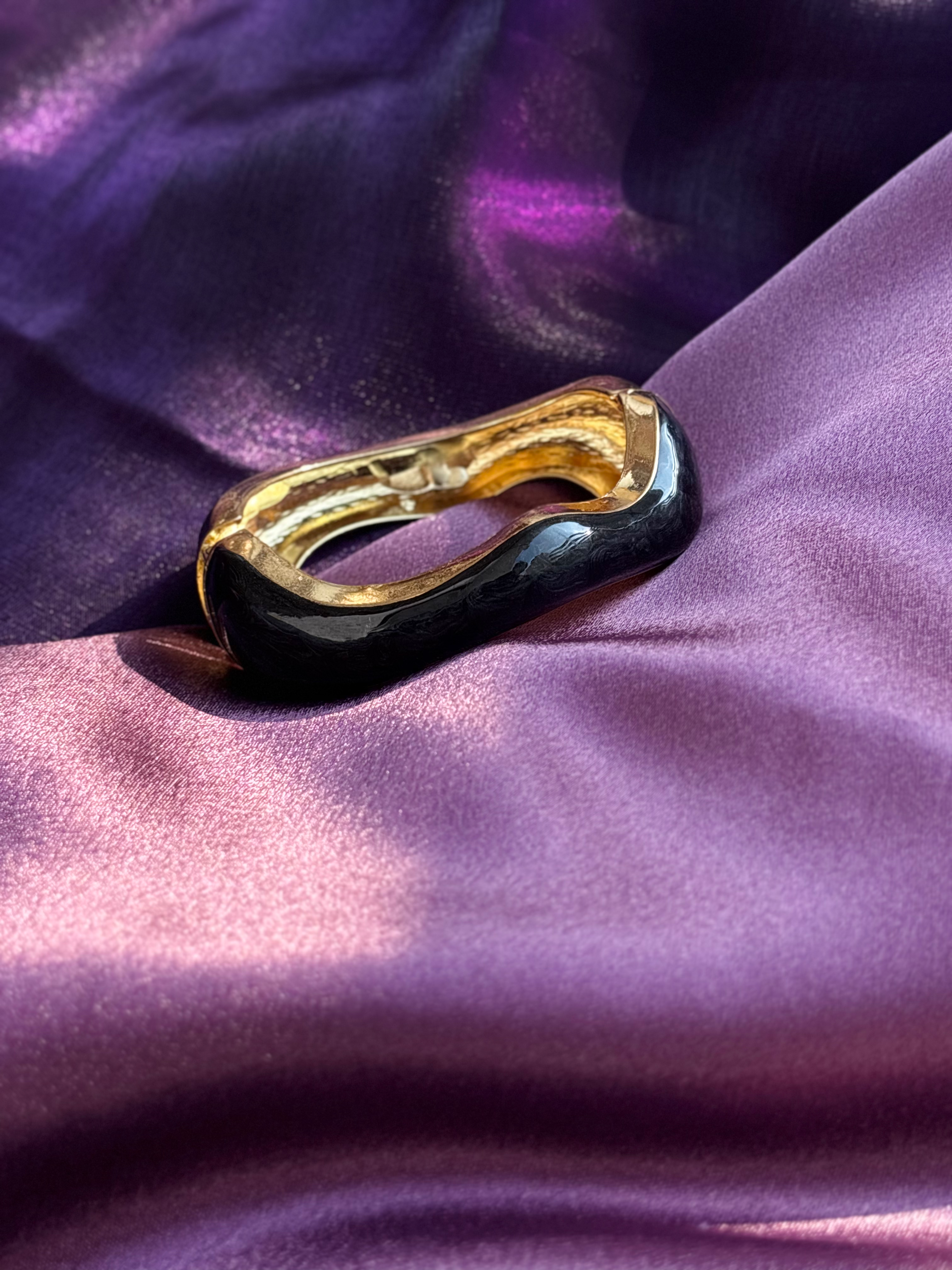 Enamel Curvy Bracelet - Double Color