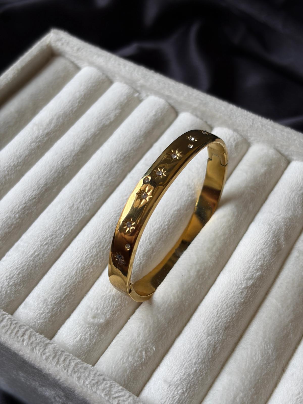 Golden Celestial Starburst Bracelet
