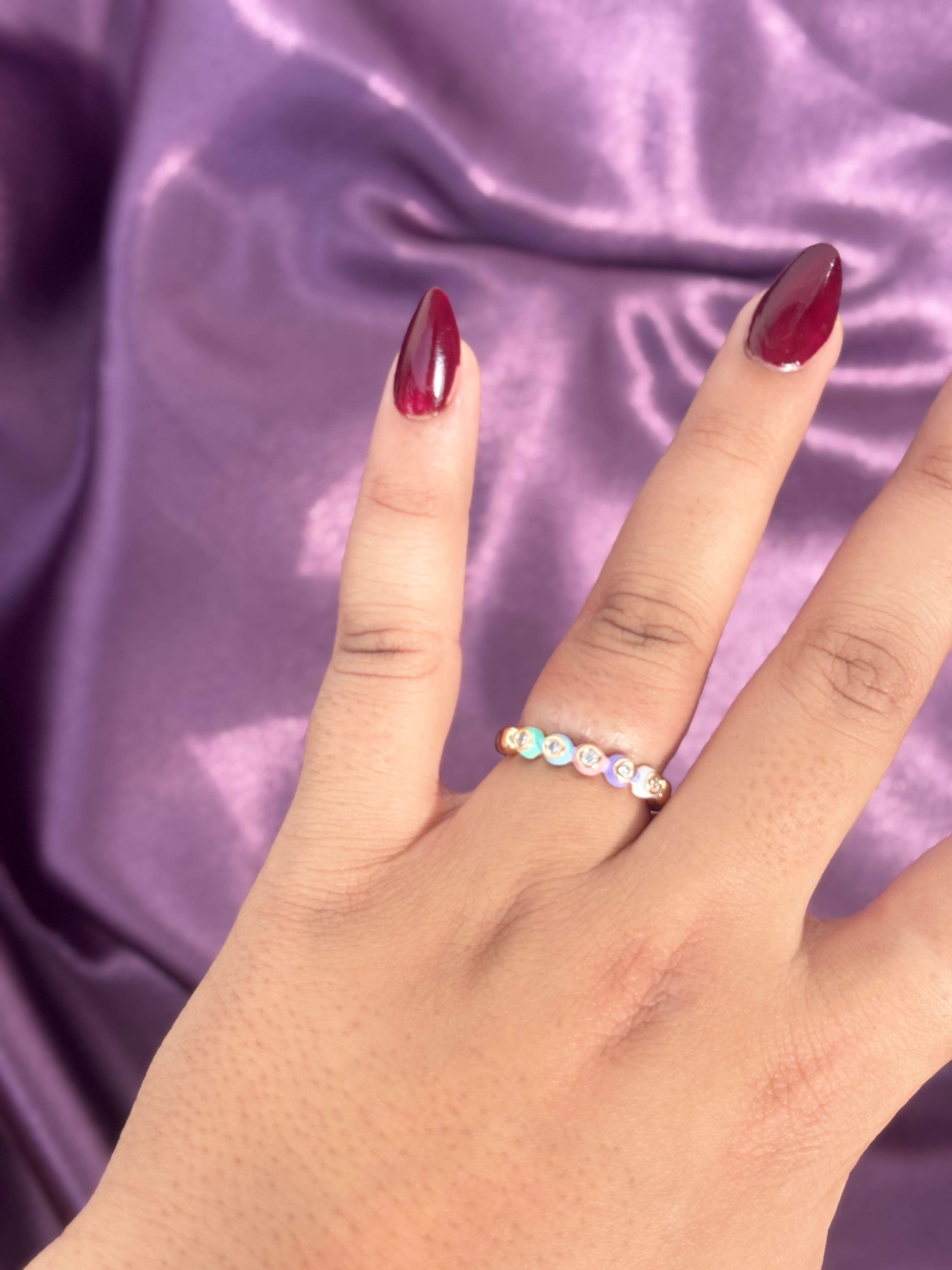 Enamel Multi-Color Ring