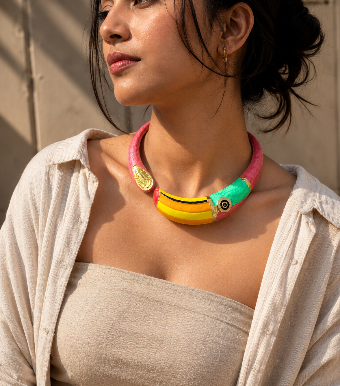 Colorful Toucan Statement Neckpiece