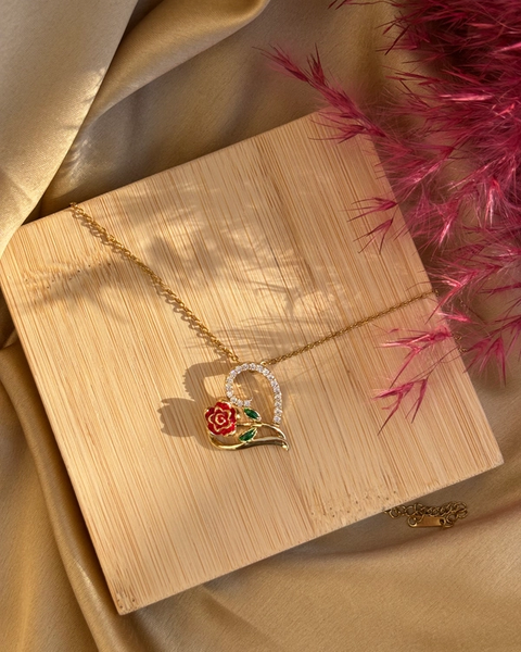 Heart Rose Pendant