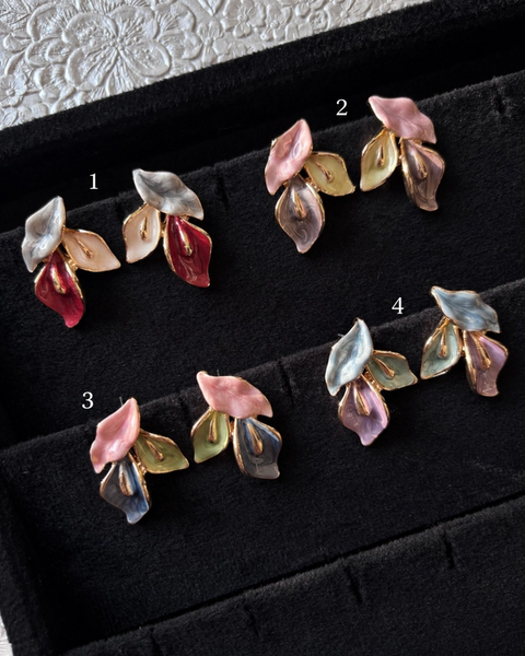 Pearlescent Calla Lily Earrings