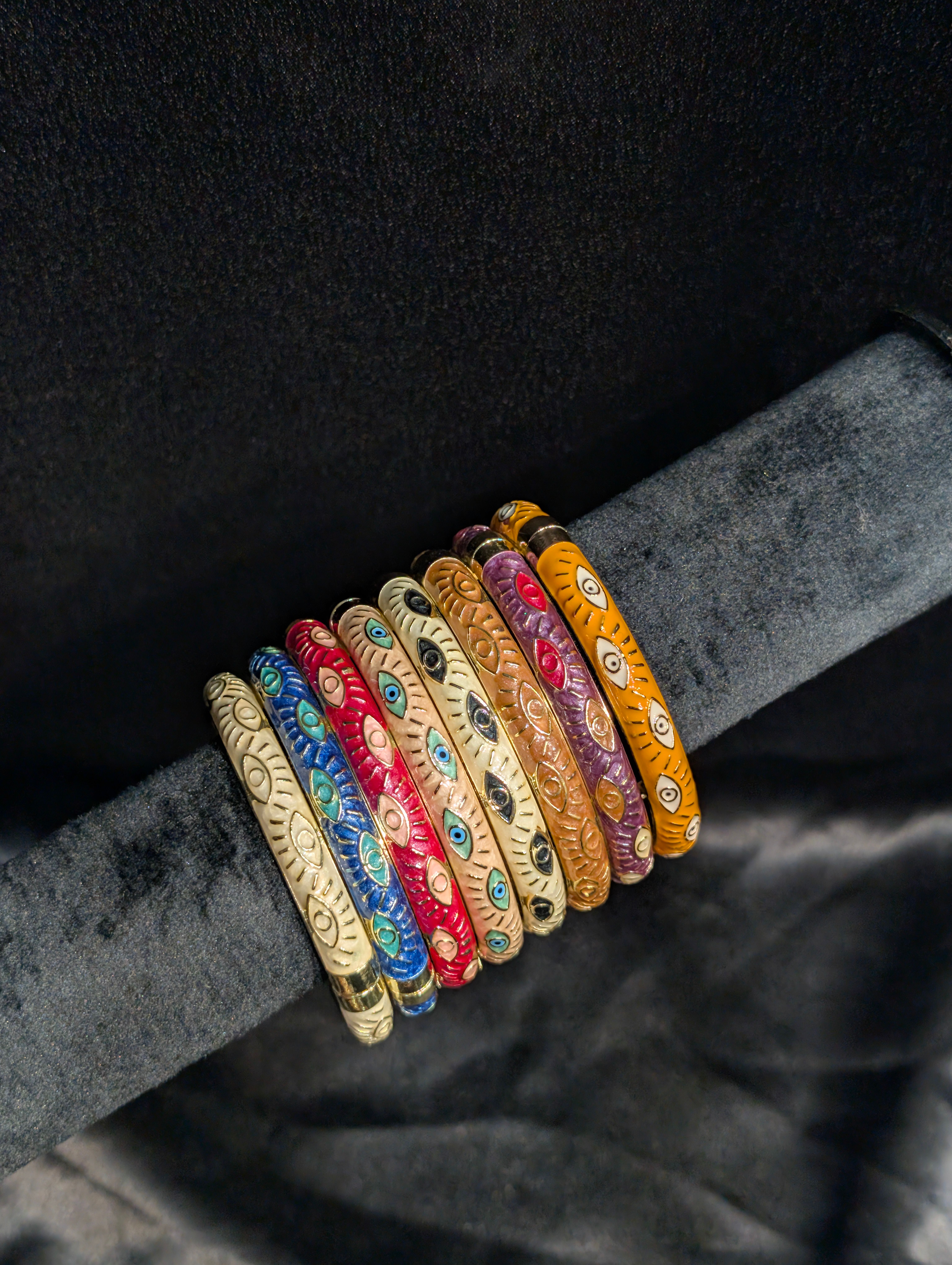 Enamel Evil Eye Bangle