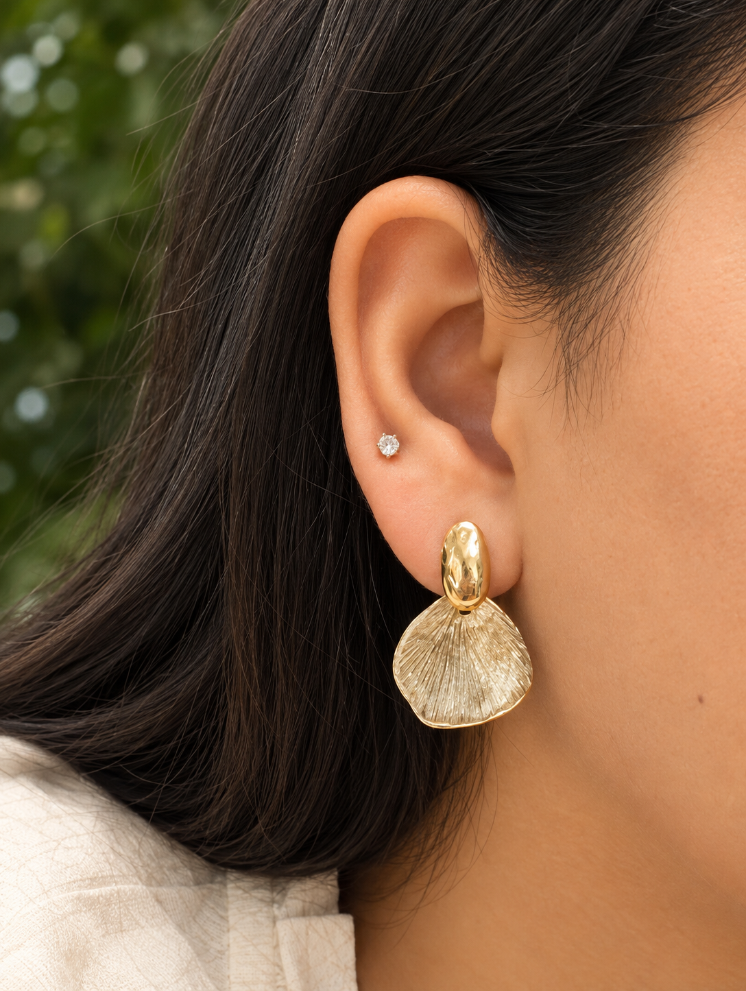 Korean Silver Drop Earring