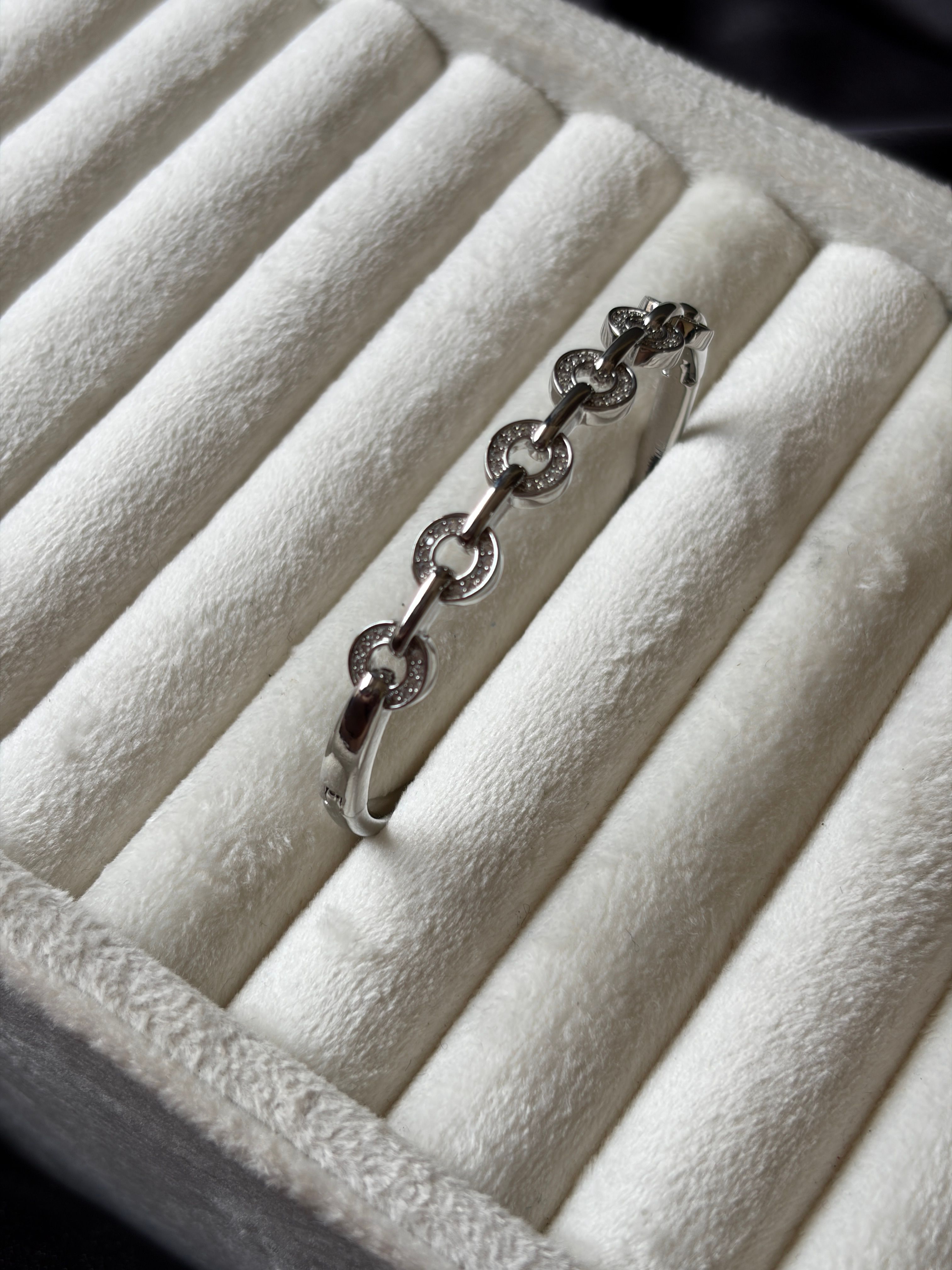 Silver Crystal Link Bracelet