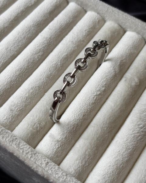 Silver Crystal Link Bracelet