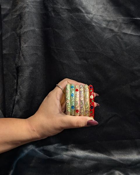 Enamel Blossom Bangle