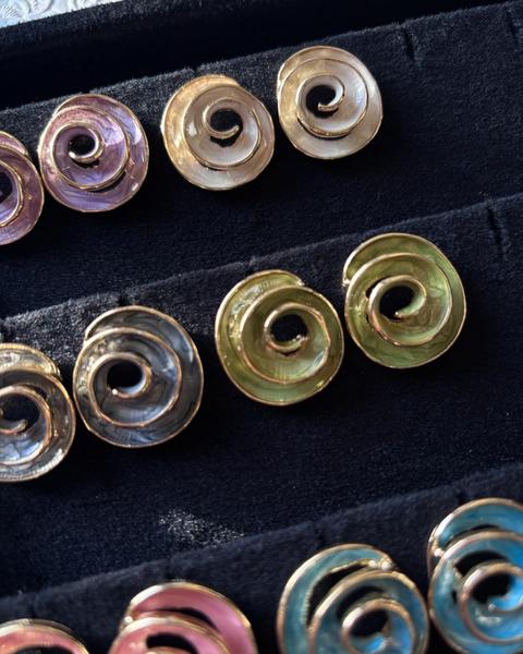 Hypnotic Swirl Stud Earrings