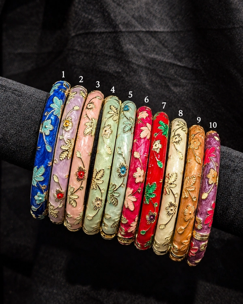 Enamel Wildflower Bangle