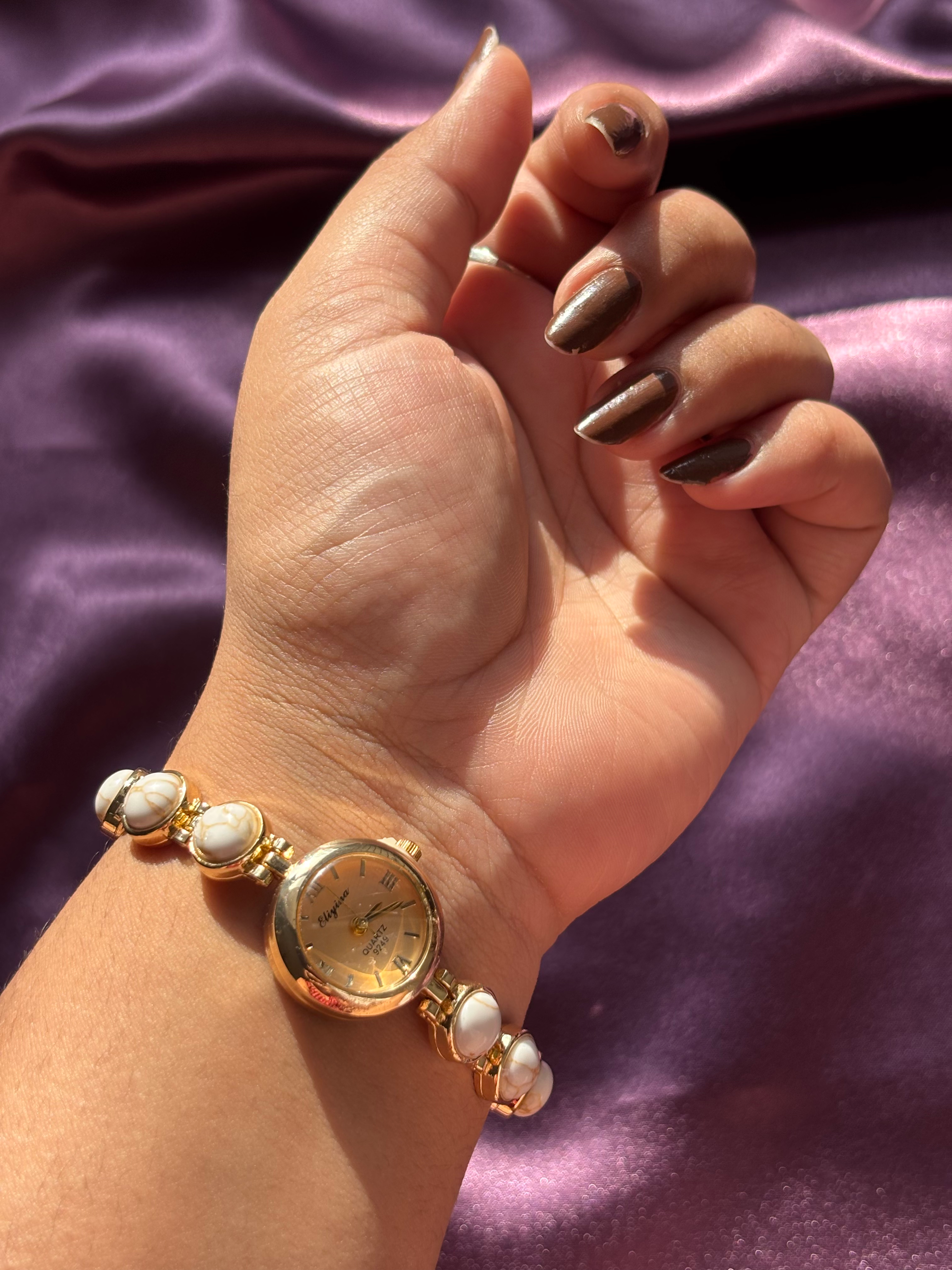 Marble Gold Bracelet Watch