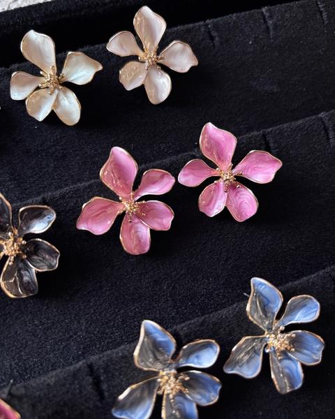 Phantom Orchid Stud Earrings